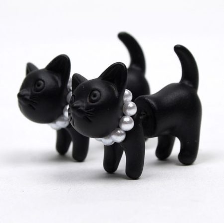 3D Jeweled Kitty Cat Ear Cuff (Single)