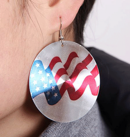 American Flag Statement Earrings