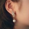 Angel's Wing Pearl Asymmetric Earrings