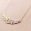 Angel's Wing Rhinestone Short Chain Necklace