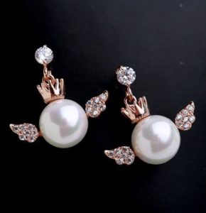 Baby Angel Pearl Earrings