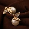 Butterfly and Pearl Statement Earrings
