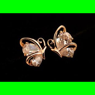 Butterfly Lovers Rhinestone Earrings