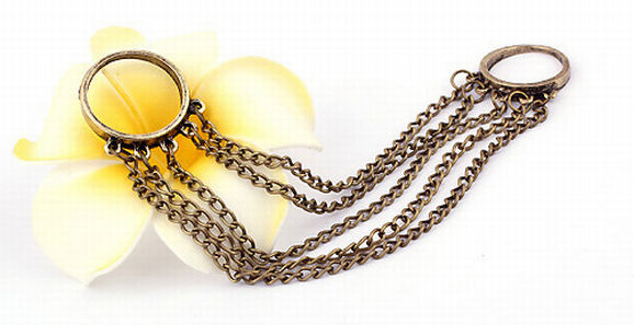 Hot Fashion Trend For Statement Ring : Chain + Ring