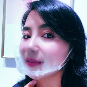Chin Up Transparent Clear Face Mask (Anti Fog, Extra Nose Coverage)