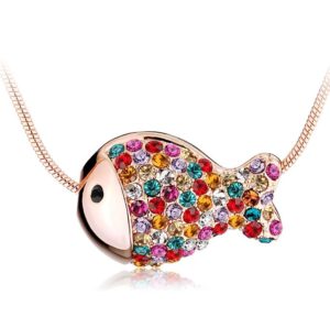 Colorful Crystal Goldfish Necklace