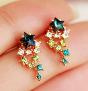 Colorful Meteor Shower Rhinestone Earrings
