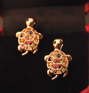 Colorful Turtle Rhinestone Earrings