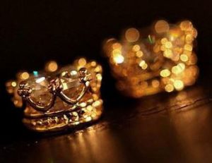 Crown Trimmed Diamond Stone Earrings