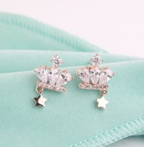 Crown Star Rhinestone Earrings