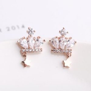 Crown Star Rhinestone Earrings