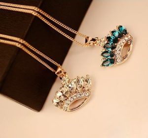 Crown Jewel Rhinestone Necklace