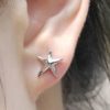 Shiny Curvy Starfish Earrings