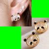 Cute Pandas Rhinestone Statement Earrings