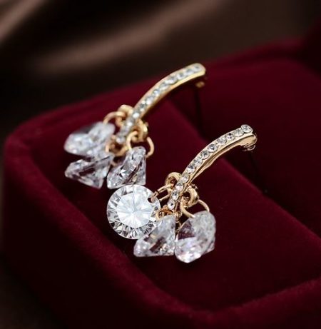 Dangling Diamonds Statement Earrings
