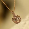 Diamond Heart Crown Necklace