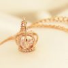 Diamond Heart Crown Necklace