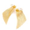 Diamond and Golden Tassel Rhinestone Ear Cuffs