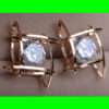 Diamond in Square Rhinestone Earrings