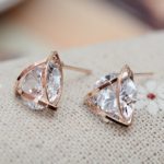 Diamond in Triangle Rhinestone Earrings