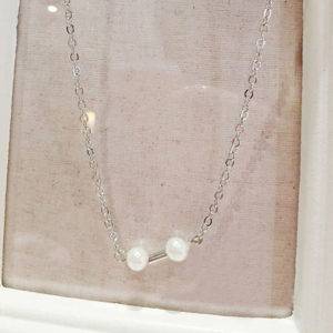 Double Pearl Level Fashion Necklace