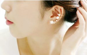 Double Pearl U Shape Ear Cuff (Single, Adjustable)