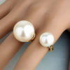 Double Pearl Wrapping Finger Cuff Ring