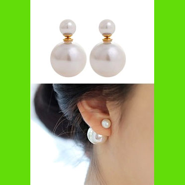 Double Pearls Wrapping Earrings