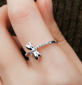 Dragonfly Rhinestone Fashion Ring