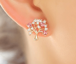 Sparkly Tree Fashion Earrings