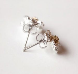 Silver Daisy Flower Fashion Earrings