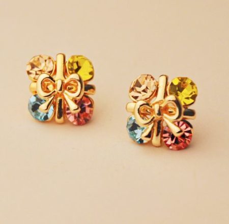 Sparkly Gift in Style Rhinestone Earrings