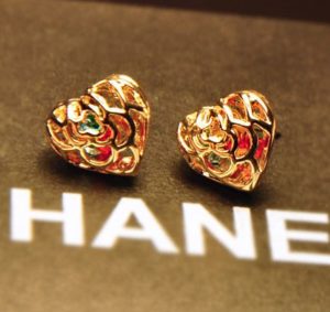 Color in Heart Rhinestone Earrings