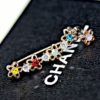 Flower and Rhinestone Long Clip Ear Pin Set (2 different pieces)