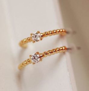 Diamond Ring Fashion Wrapping Earrings