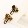 Elephant Vintage Style Earrings (Antique Gold)