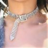 Fashion Belt Full Rhinestone Choker Necklace/Bracelet