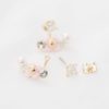 Flower Pearl and Rhinestone Wrapping Ear Cuffs