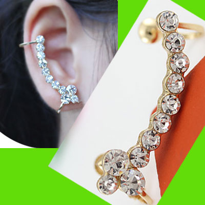 Full Diamond String Ear Cuff (Single, No Piercing) | LilyFair Jewelry