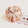Gemed Flower Opal and Rhinestone Statement Ring