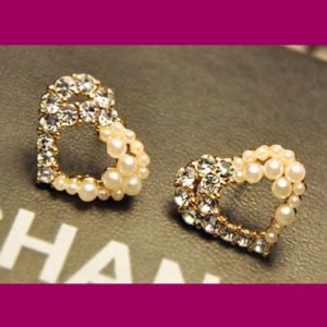 Gemed Heart Fashion Earrings