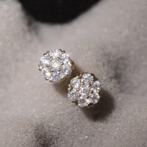 Glittering Flower Ball Rhinestone Earrings