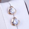 Glittering Rhinestone Heart Earrings