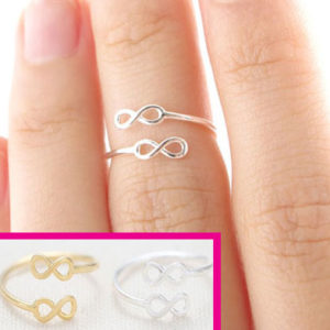 Gold and Silver Infinite Cuff Rings