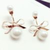 Golden Bow Pearl Wrapping Ear Cuffs