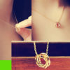 Golden Circles Fashion Necklace