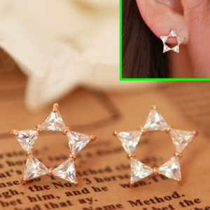Ring of Bows Rhinestone Earrings