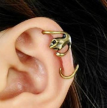 Hugging Squirrel Statement Wrapping Ear Cuffs (Pair,No Piercing)