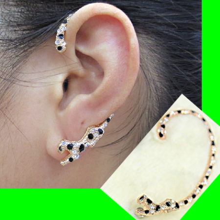 Jaguar Rhinestone Ear cuff (Single, 1 Piercing)