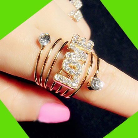LOVE Statement Fashion Strings Knuckle Ring